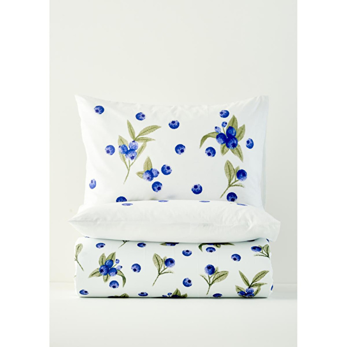 Bella Maison %100 Pamuk Ranforce Blueberry Çift Kişilik Nevresim Seti (200x220 Cm) Çok Renkli