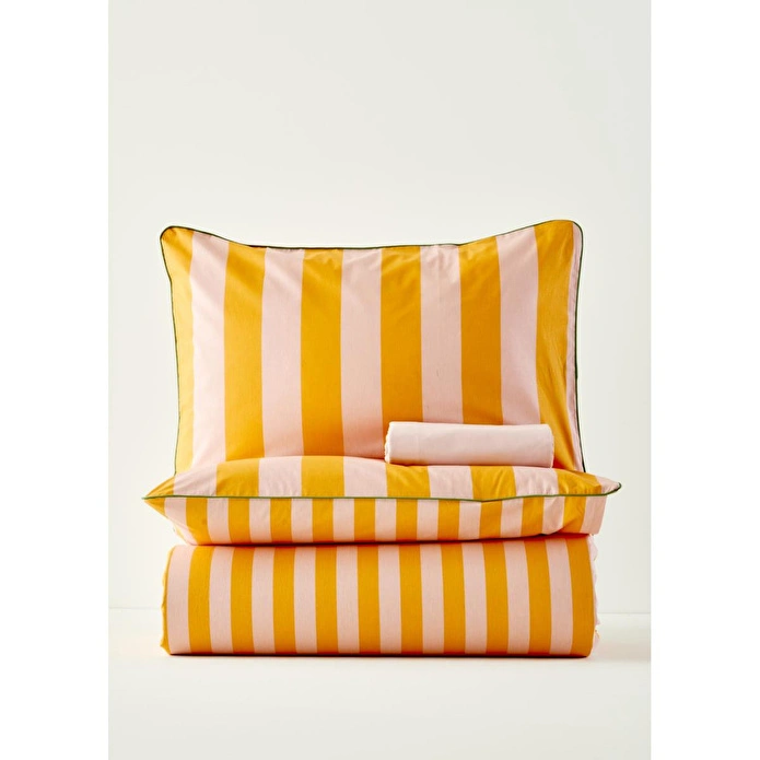Bella Maison %100 Pamuk Line Çift Kişilik Nevresim Takımı Turuncu (200x220 Cm) Turuncu