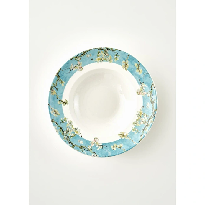 Bella Maison Van Gogh Almond Blossom Porselen Makarna Tabağı Turkuaz (27 Cm) Mavi