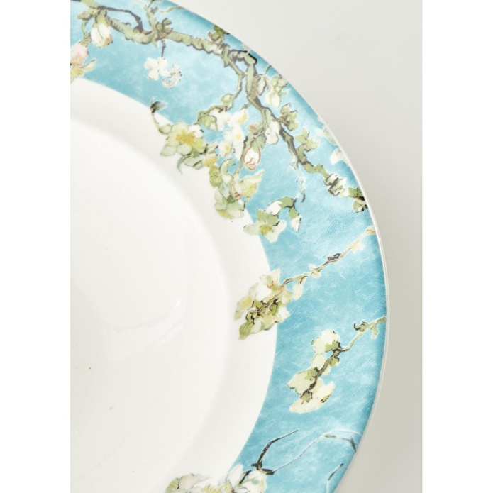 Bella Maison Van Gogh Almond Blossom Porselen Makarna Tabağı Turkuaz (27 Cm) Mavi
