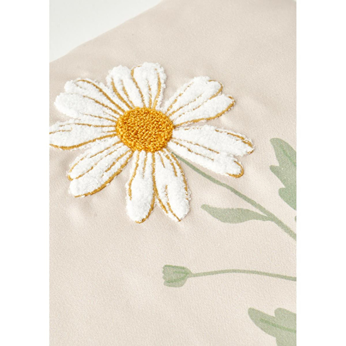 Bella Maison Daisy Biyeli Punchlı Dekoratif Yastık Kılıfı Bej (43x43 Cm) Bej
