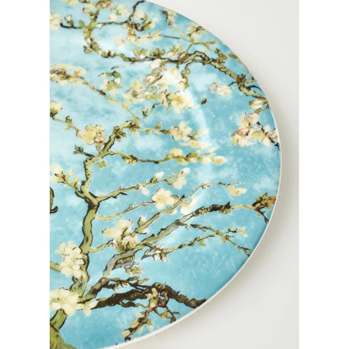 Bella Maison Van Gogh Almond Blossom Porselen Pasta Tabağı Turkuaz (19 Cm) Mavi
