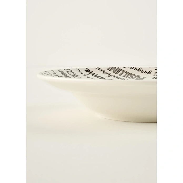 Bella Maison Alfredo Porselen Makarna Tabağı Siyah (28 Cm) Siyah