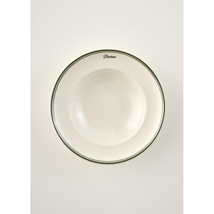 Bella Maison Bonheur Porselen Makarna Tabağı Yeşil (28 Cm) Yeşil