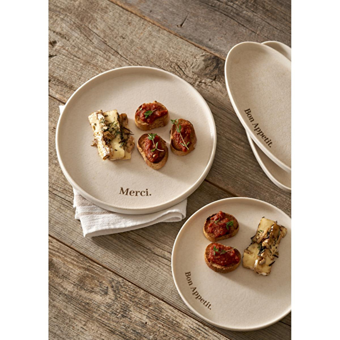 Bella Maison Parisien Porselen Pasta Tabağı 4'lü Krem (21 Cm)