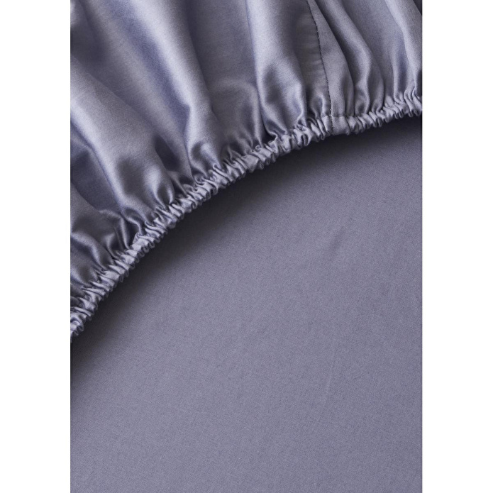 Bella Maison %100 Pamuk Saten Supreme Basic Tek Kişilik Lastikli Çarşaf Mavi (100x200x35 Cm) Mavi