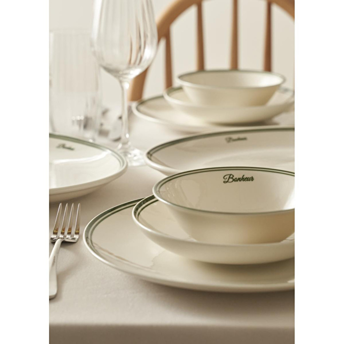 Bella Maison Bonheur Porselen Çukur Tabak Yeşil (20 Cm) Yeşil