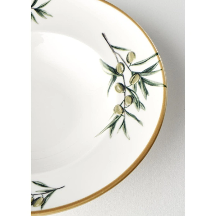 Bella Maison Olive Porselen Makarna Tabağı Yeşil (27 Cm) Yeşil