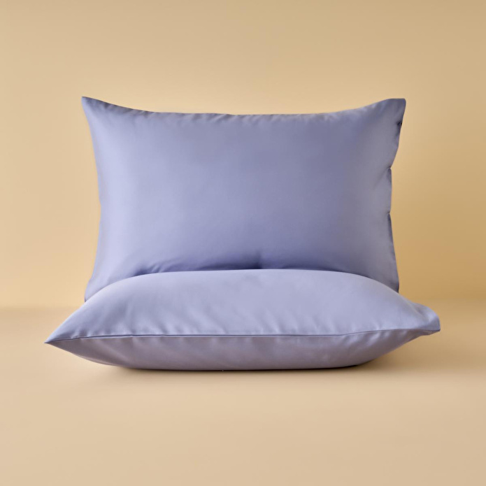 Bella Maison %100 Pamuk Saten Supreme 2'li Yastık Kılıfı Mavi (50x70 Cm) Mavi