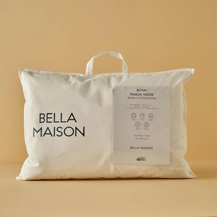 Bella Maison Royal Pamuk Yastık (50x70 Cm) Beyaz