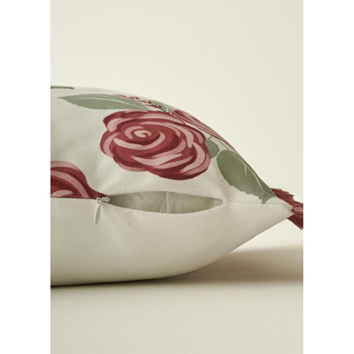 Bella Maison Rose Baskılı Kırlent Kılıfı Krem (43x43 Cm) Krem