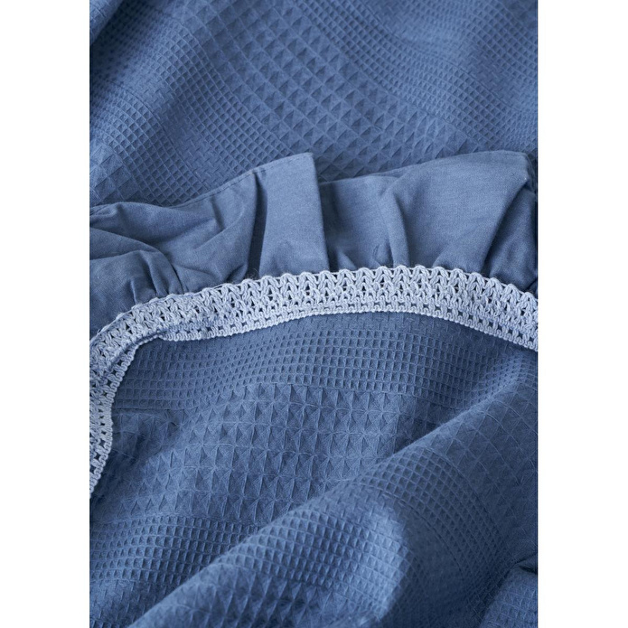 Bella Maison %100 Pamuk Paisley Çift Kişilik Pike Takımı Mavi (200x220 Cm) Mavi