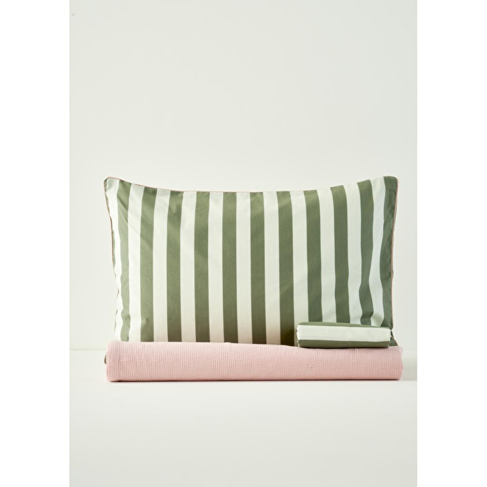 Bella Maison %100 Pamuk Line Çift Kişilik Pike Takımı Somon (200x220 Cm) Somon