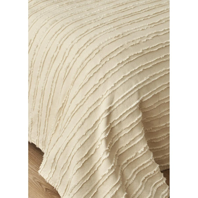 Bella Maison %100 Pamuk Bohemian Çift Kişilik Yatak Örtüsü Seti Krem (240x260 Cm) Krem