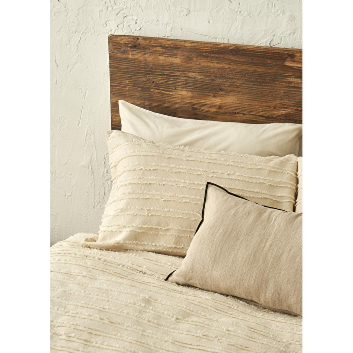 Bella Maison %100 Pamuk Bohemian Çift Kişilik Yatak Örtüsü Seti Krem (240x260 Cm) Krem