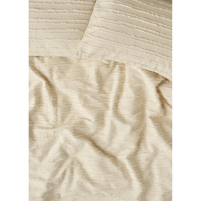 Bella Maison %100 Pamuk Bohemian Çift Kişilik Yatak Örtüsü Seti Krem (240x260 Cm) Krem