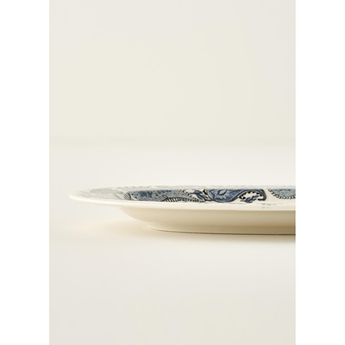 Bella Maison Paisley Porselen Sunum Tabağı Mavi (30 Cm) Mavi