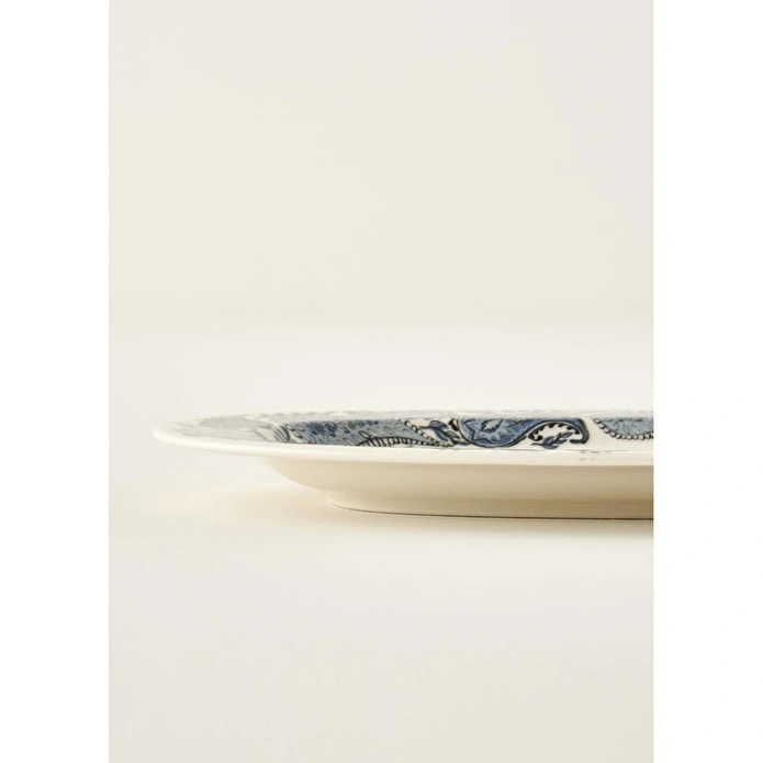 Bella Maison Paisley Porselen Sunum Tabağı Mavi (25 Cm) Mavi