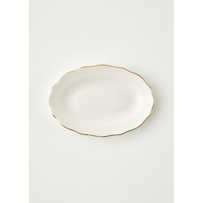 Bella Maison Victoria Porselen Sunum Tabağı Gold (25 Cm) Gold