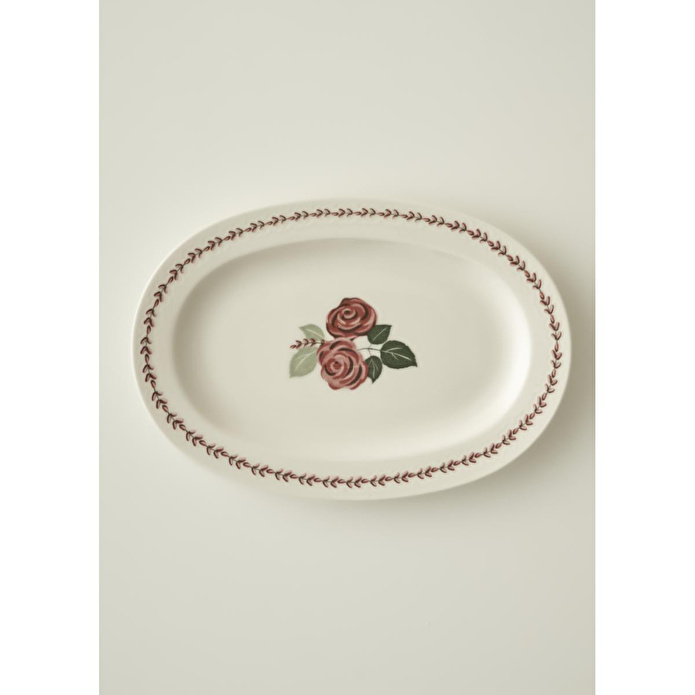 Bella Maison Rose Porselen Sunum Tabağı (30 Cm) Çok Renkli