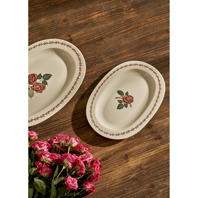 Bella Maison Rose Porselen Sunum Tabağı (30 Cm) Çok Renkli
