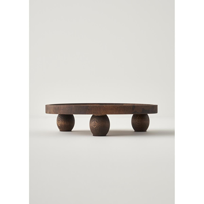 Bella Maison Wooden Ahşap Yuvarlak Sunum Standı Naturel (25 Cm) Naturel