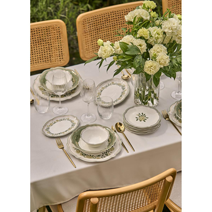 Bella Maison Rebecca New Bone Sunum Tabağı (40x26 Cm) Çok Renkli