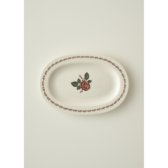 Bella Maison Rose Porselen Sunum Tabağı (25 Cm) Çok Renkli