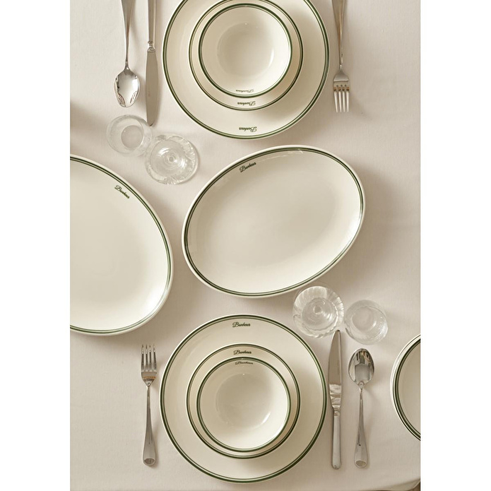 Bella Maison Bonheur Porselen Sunum Tabağı Yeşil (33 Cm) Yeşil