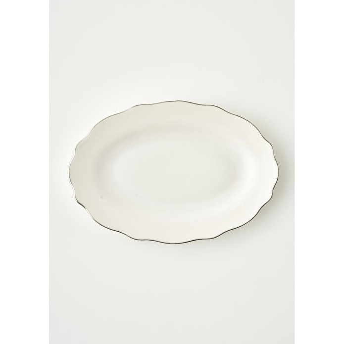 Bella Maison Victoria Porselen Sunum Tabağı Silver (30 Cm) Silver