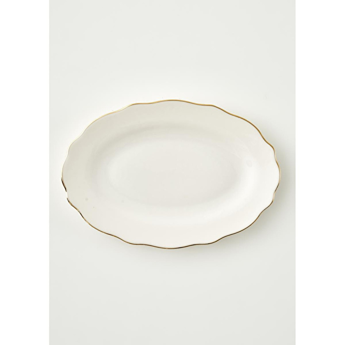 Bella Maison Victoria Porselen Sunum Tabağı Gold (30 Cm) Gold