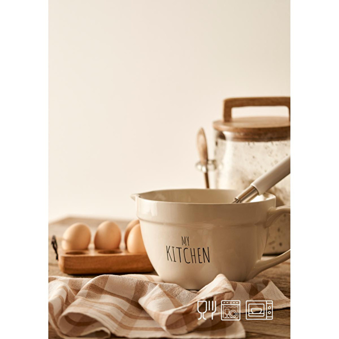 Bella Maison My Kitchen Seramik Karıştırma Kasesi Beyaz (1700 Cc) Beyaz