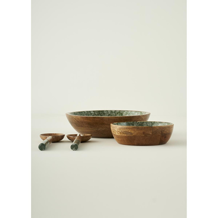 Bella Maison Floral Mango Sunum Kasesi Yeşil (20x6 Cm) Yeşil