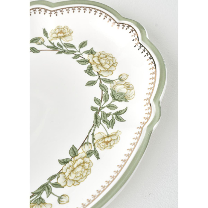 Bella Maison Rebecca New Bone Sunum Tabağı (25x17 Cm) Çok Renkli