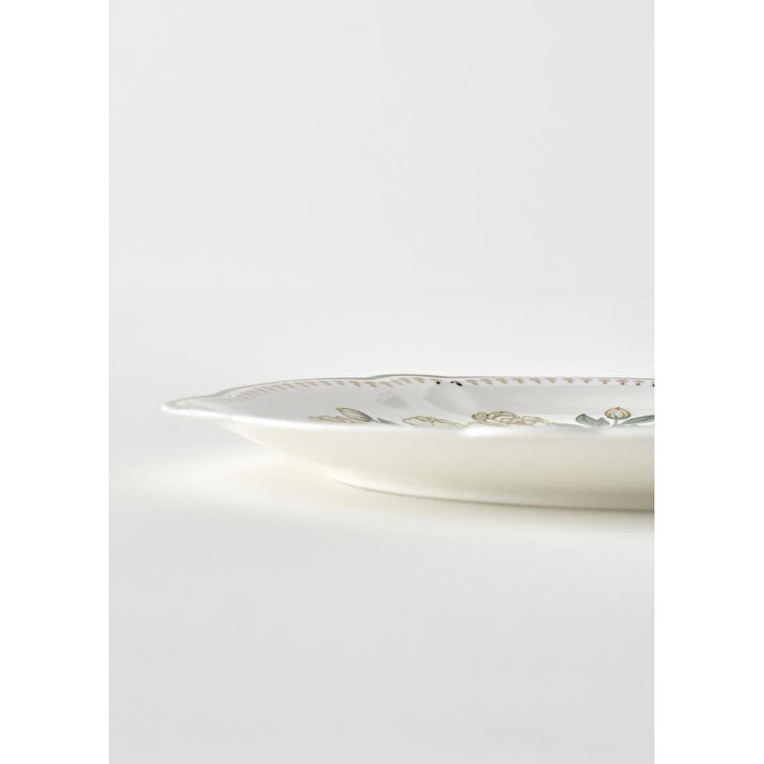 Bella Maison Rebecca New Bone Sunum Tabağı (25x17 Cm) Çok Renkli