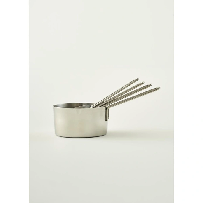 Bella Maison Vave Çelik Ölçü Kabı Seti Beyaz Beyaz