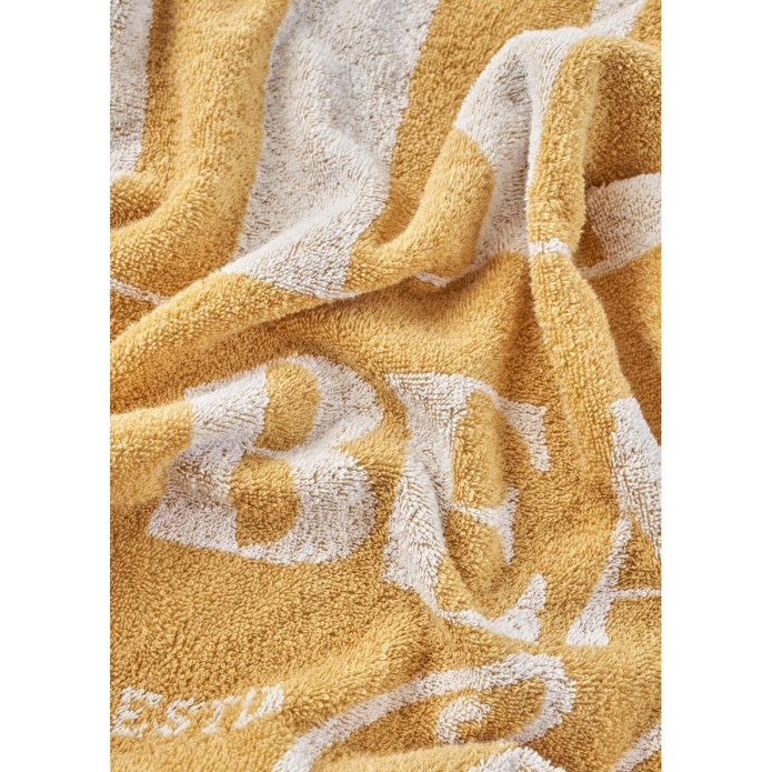 Bella Maison %100 Pamuk Beach Clup Plaj Havlusu Hardal (90x150 Cm) Hardal
