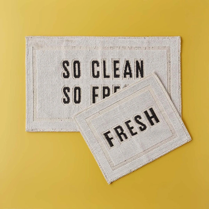 Bella Maison Clean Fresh Paspas Takımı Beyaz (60x100 - 50x60 Cm) Beyaz