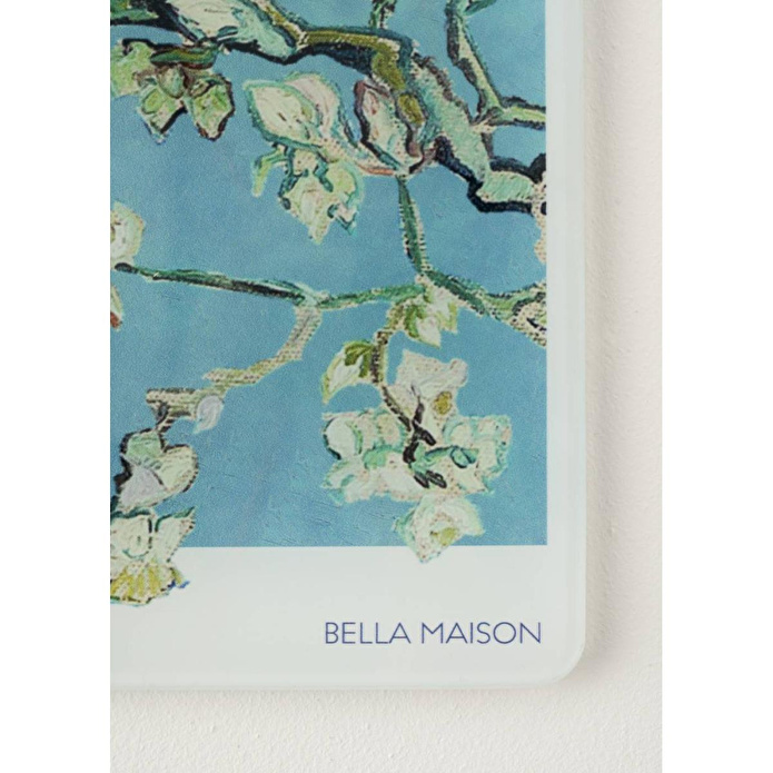 Bella Maison Van Gogh Almond Blossom Cam Kesme Tahtası (35x25 Cm) Çok Renkli