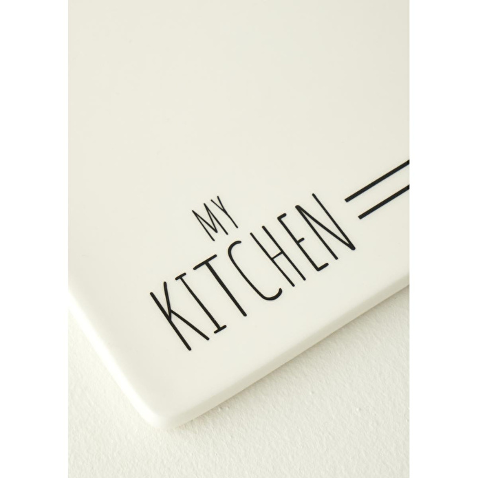Bella Maison My Kitchen Porselen Sunum Ve Kesme Tahtası Beyaz (30x15x0,8 Cm) Beyaz