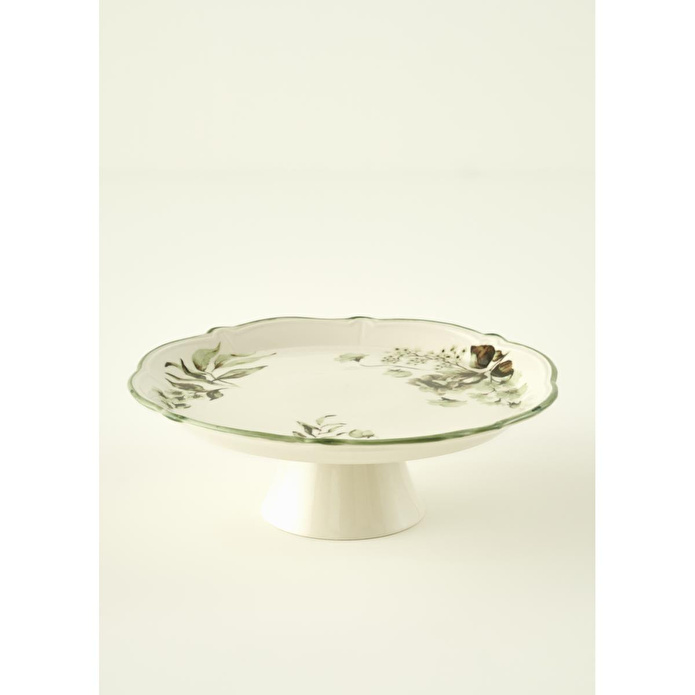 Bella Maison Julia Stoneware Kek Standı Yeşil (32 Cm) Yeşil