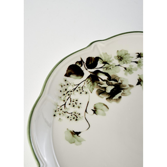 Bella Maison Julia Stoneware Kek Standı Yeşil (32 Cm) Yeşil