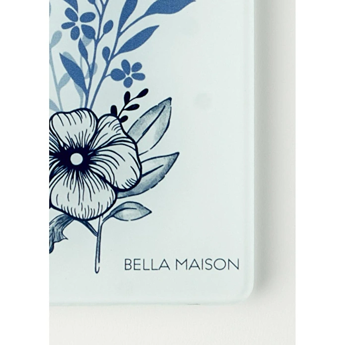 Bella Maison Bleu Blanc Cam Kesme Tahtası Mavi (35x25 Cm) Mavi
