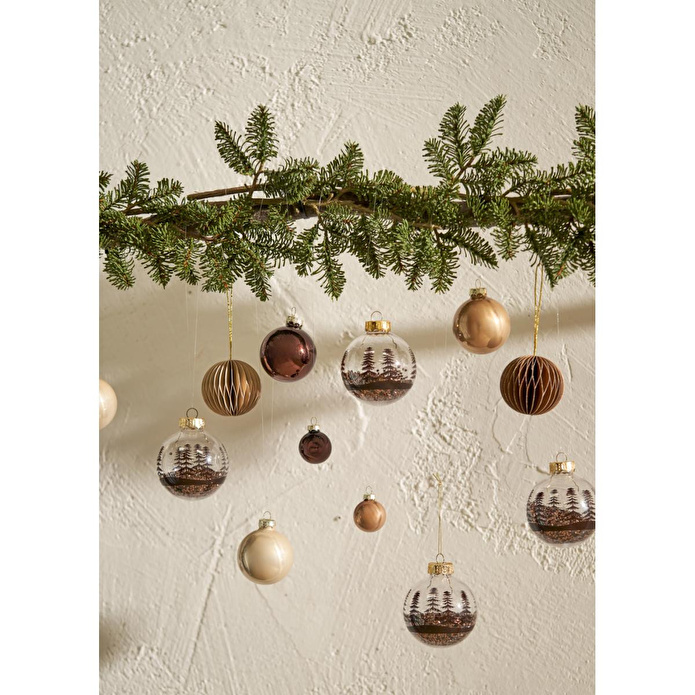 Bella Maison Christmas 3'lü Dekoratif Süs Kahverengi (8 Cm) Kahverengi