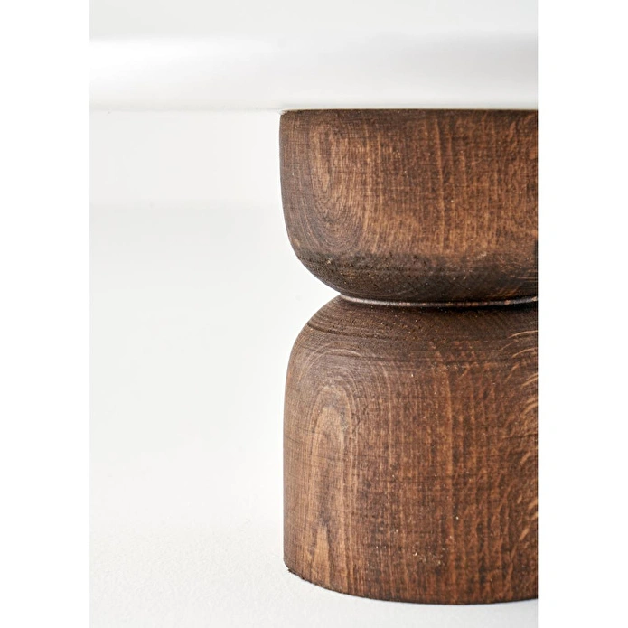 Bella Maison Olmo Mermer Kek Standı Naturel (25x25 Cm) Naturel