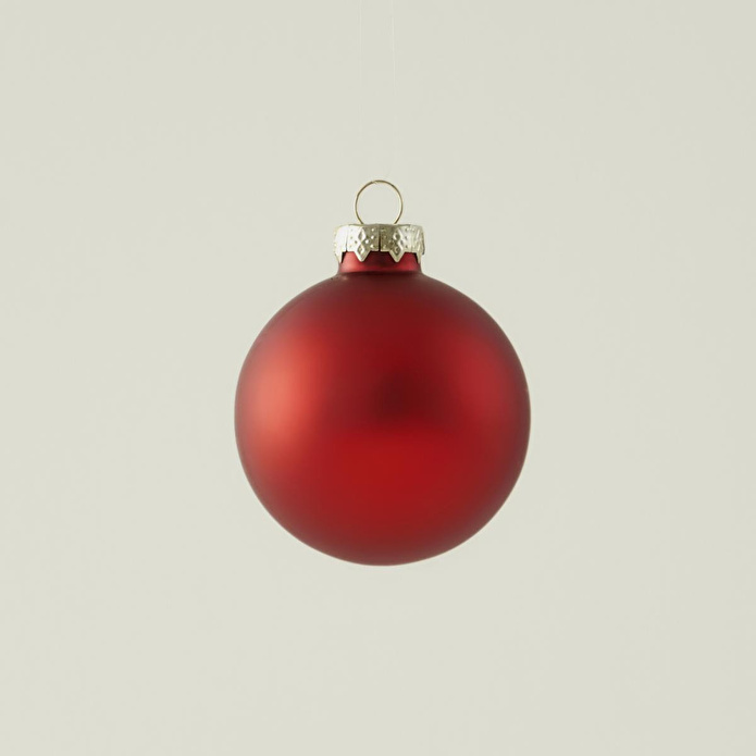 Bella Maison Christmas Dekoratif Süs 12'li Kırmızı (6 Cm) Kırmızı