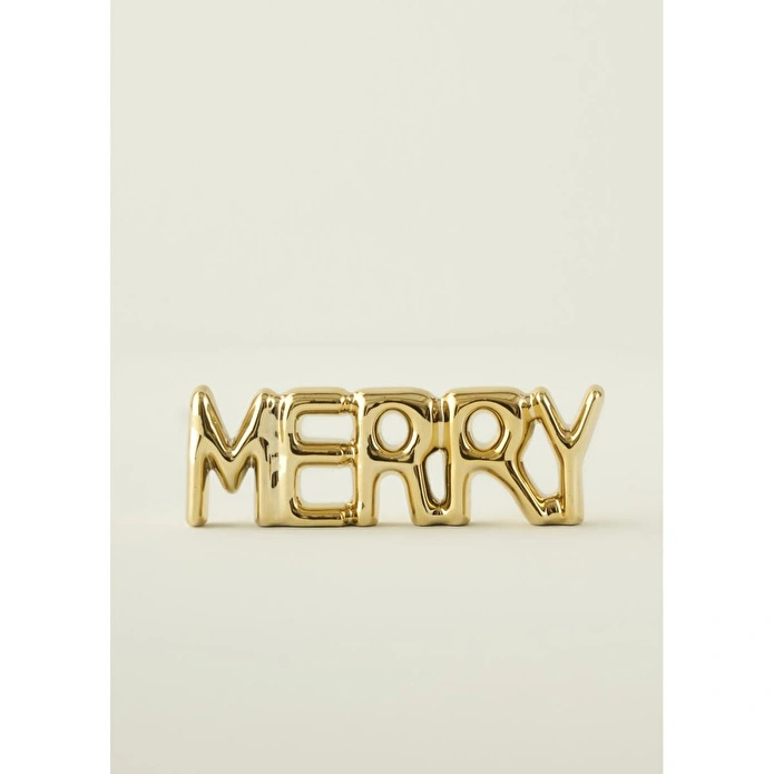 Bella Maison Merry Dekoratif Obje Gold (18x2x6 Cm) Gold