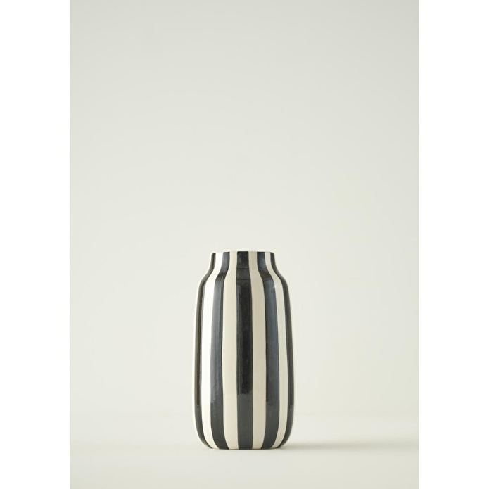 Bella Maison Rise Stoneware Vazo Siyah-beyaz (14x14x26 Cm) Siyah-beyaz