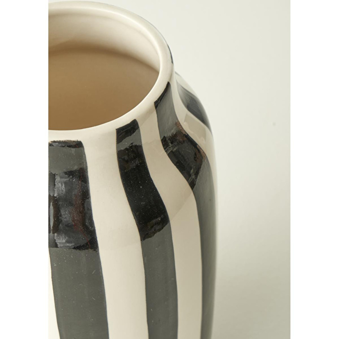 Bella Maison Rise Stoneware Vazo Siyah-beyaz (14x14x26 Cm) Siyah-beyaz