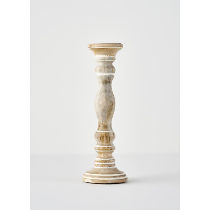 Bella Maison Carli Mango Ağacı Şamdan Naturel (12x12x38 Cm) Naturel